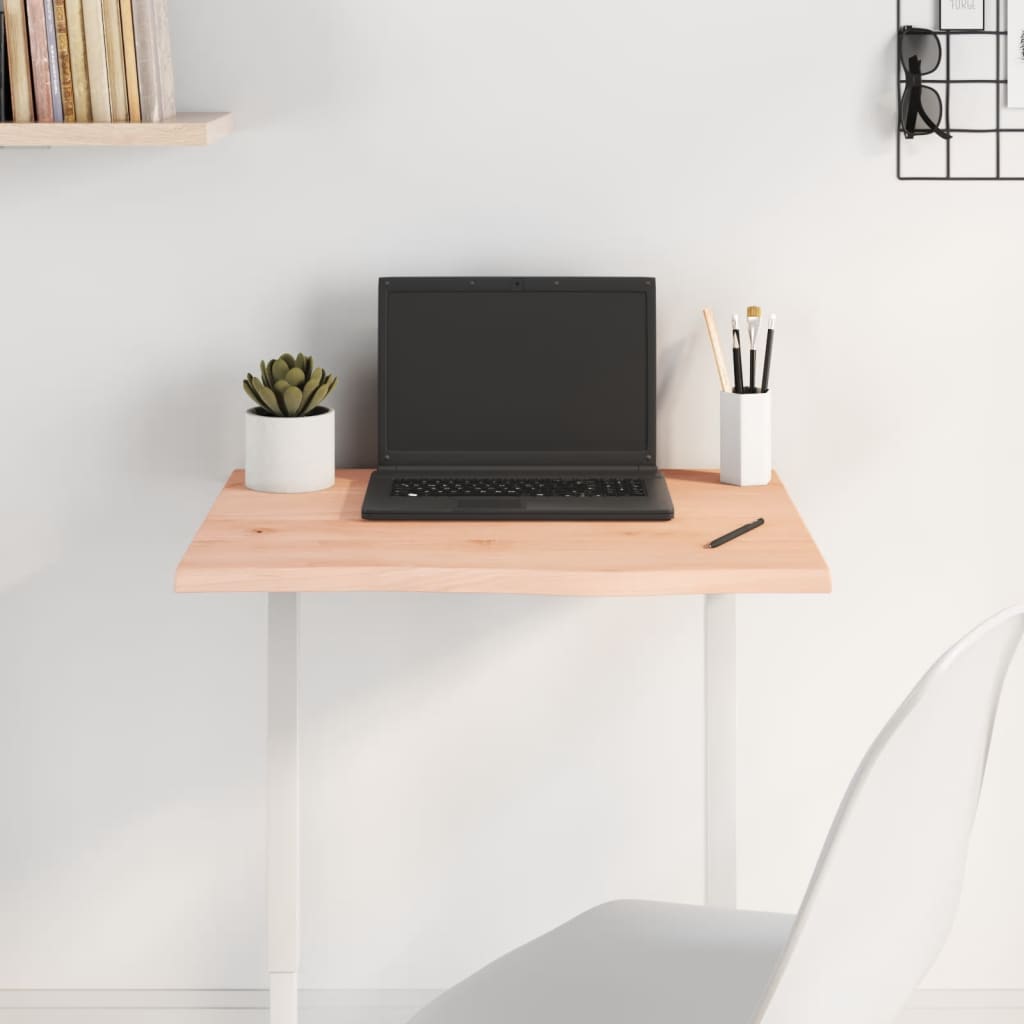 Berkfield Table Top 60x50x2 cm Untreated Solid Wood Oak