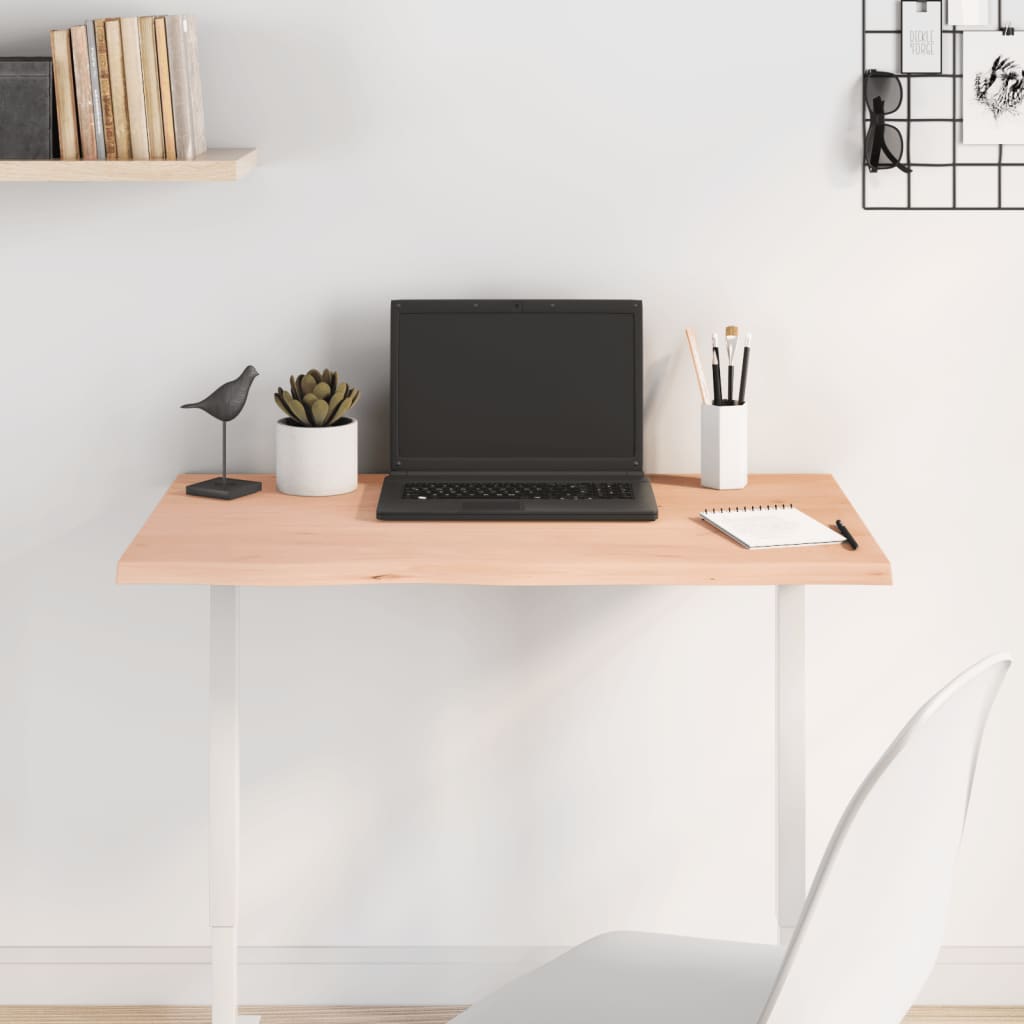 Berkfield Table Top 80x40x2 cm Untreated Solid Wood Oak