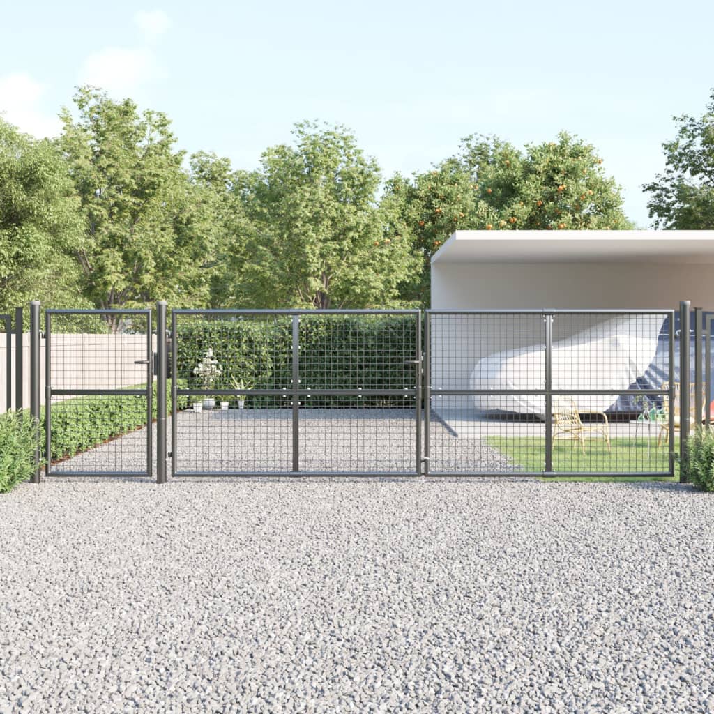 Berkfield Mesh Garden Gate Anthracite 500x175 cm Galvanised Steel