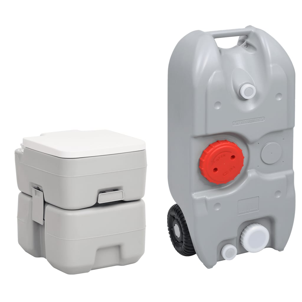Berkfield Portable Camping Toilet and Water Tank Set
