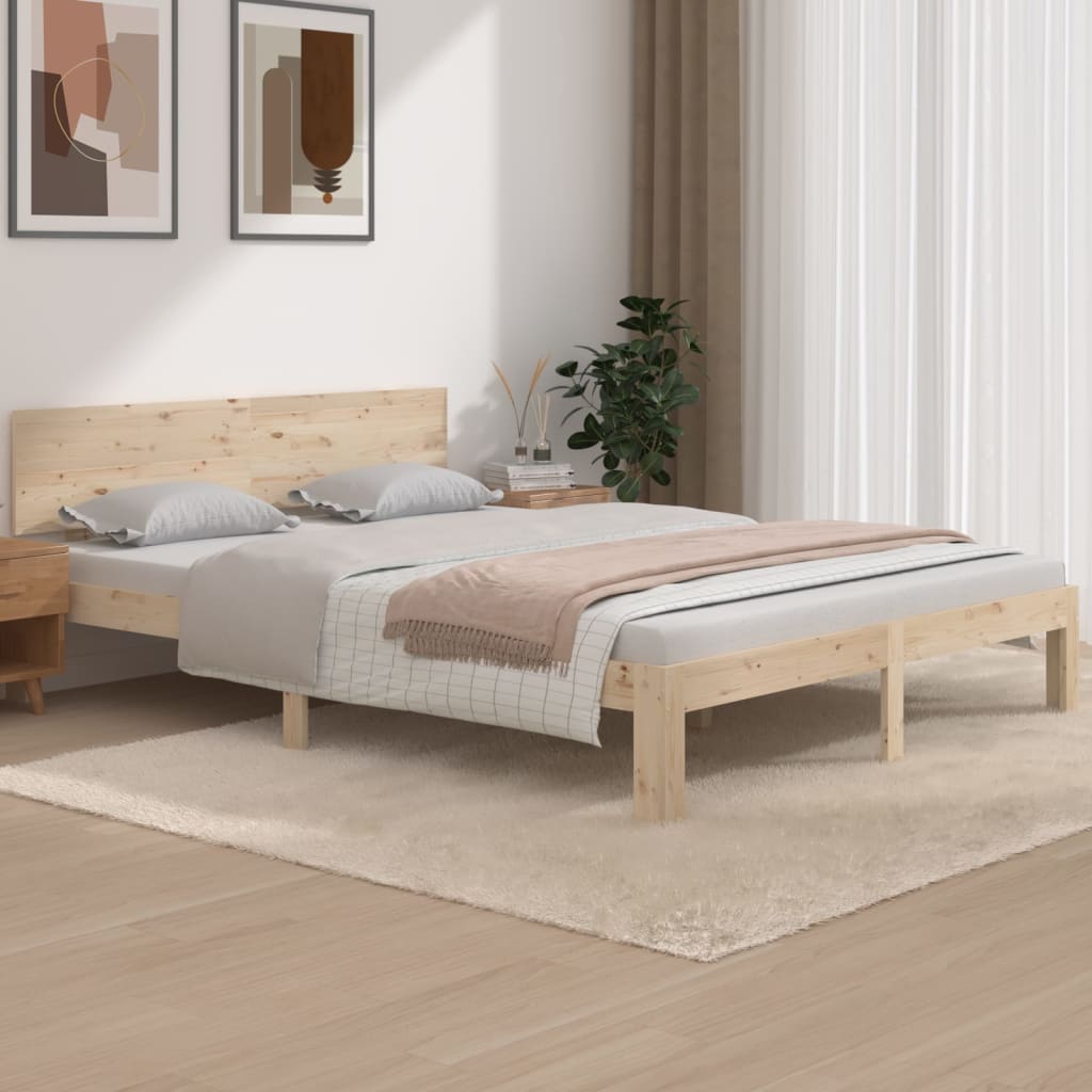 Berkfield Bed Frame 150x200 cm King Size Solid Wood Pine