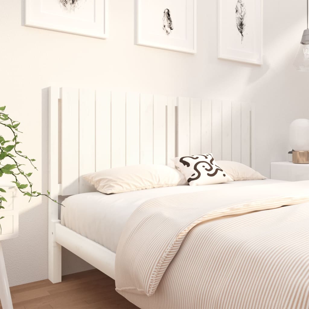Berkfield Headboard White 165.5x4x100 cm Solid Wood Pine