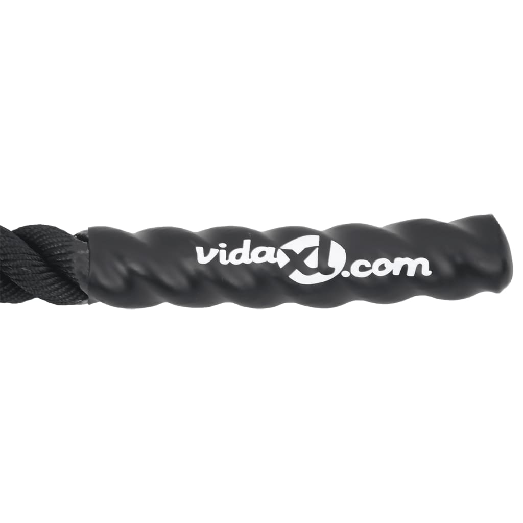 Berkfield Battle Rope Black 12 m 9 kg Polyester