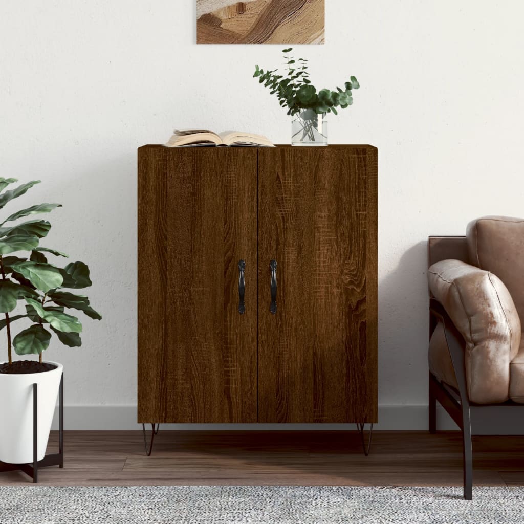 Berkfield Sideboard Brown Oak 69.5x34x90 cm Engineered Wood