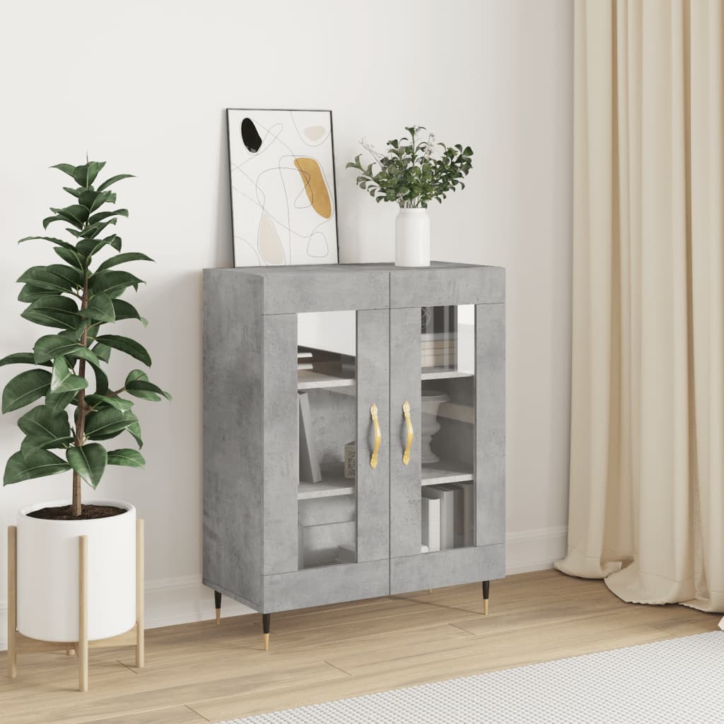 Berkfield Sideboard Concrete Grey 69.5x34x90 cm Engineered Wood
