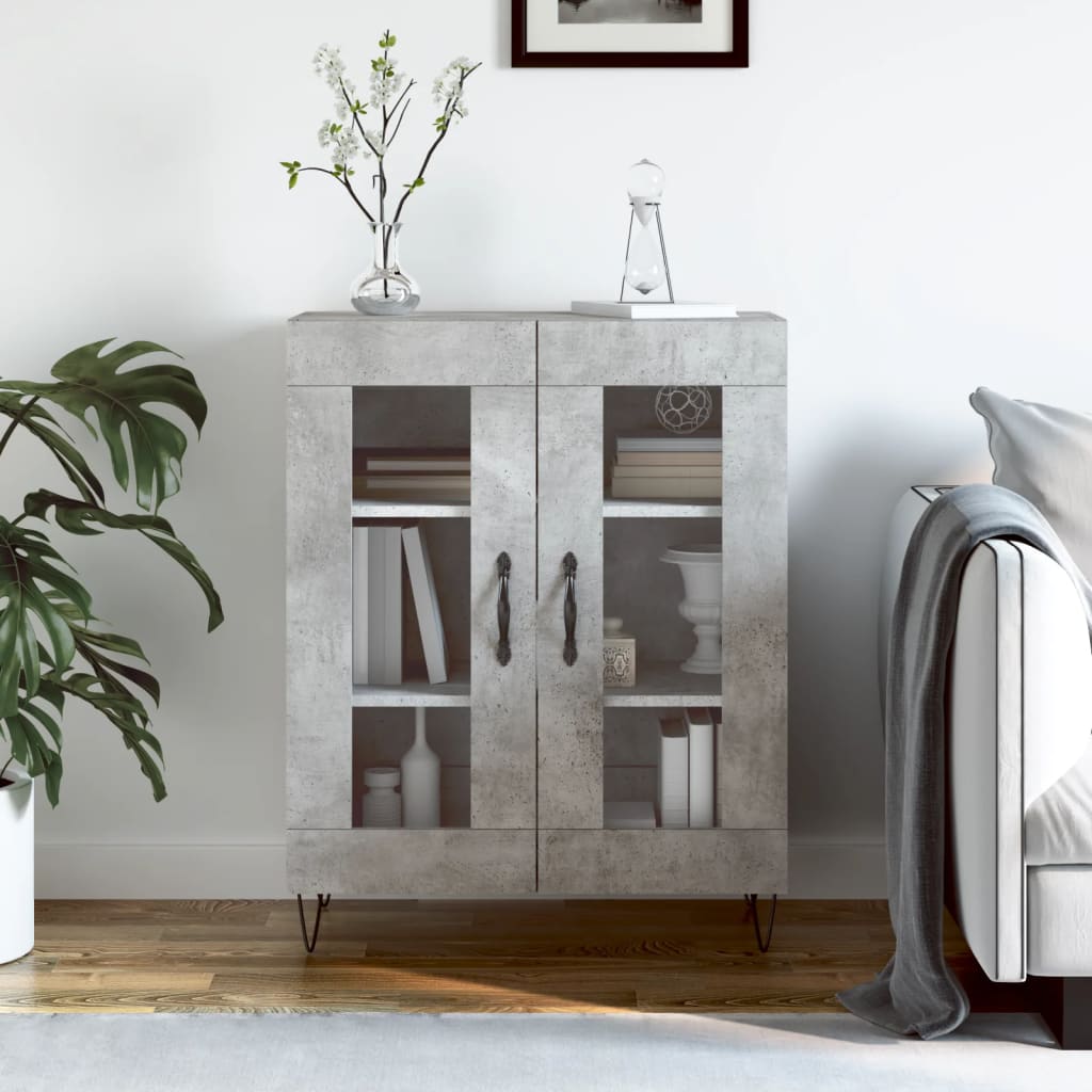 Berkfield Sideboard Concrete Grey 69.5x34x90 cm Engineered Wood