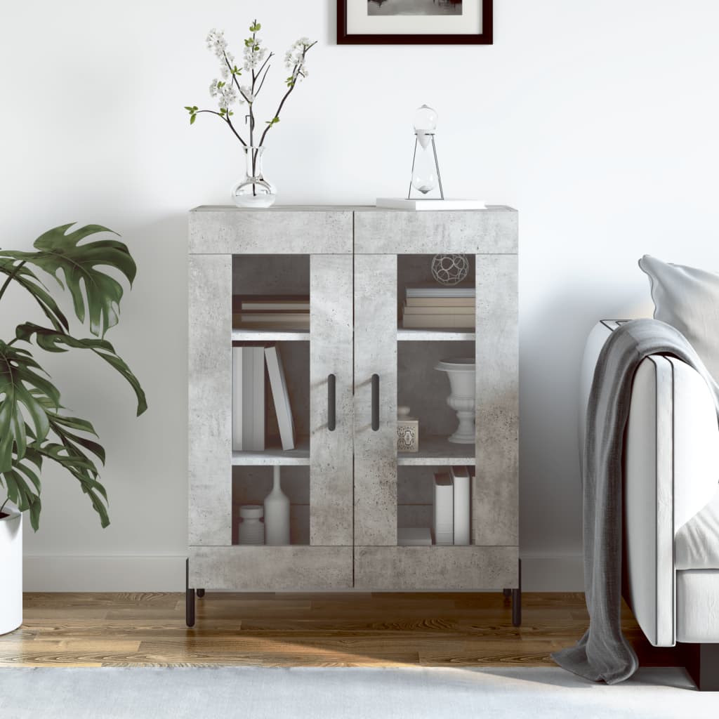 Berkfield Sideboard Concrete Grey 69.5x34x90 cm Engineered Wood