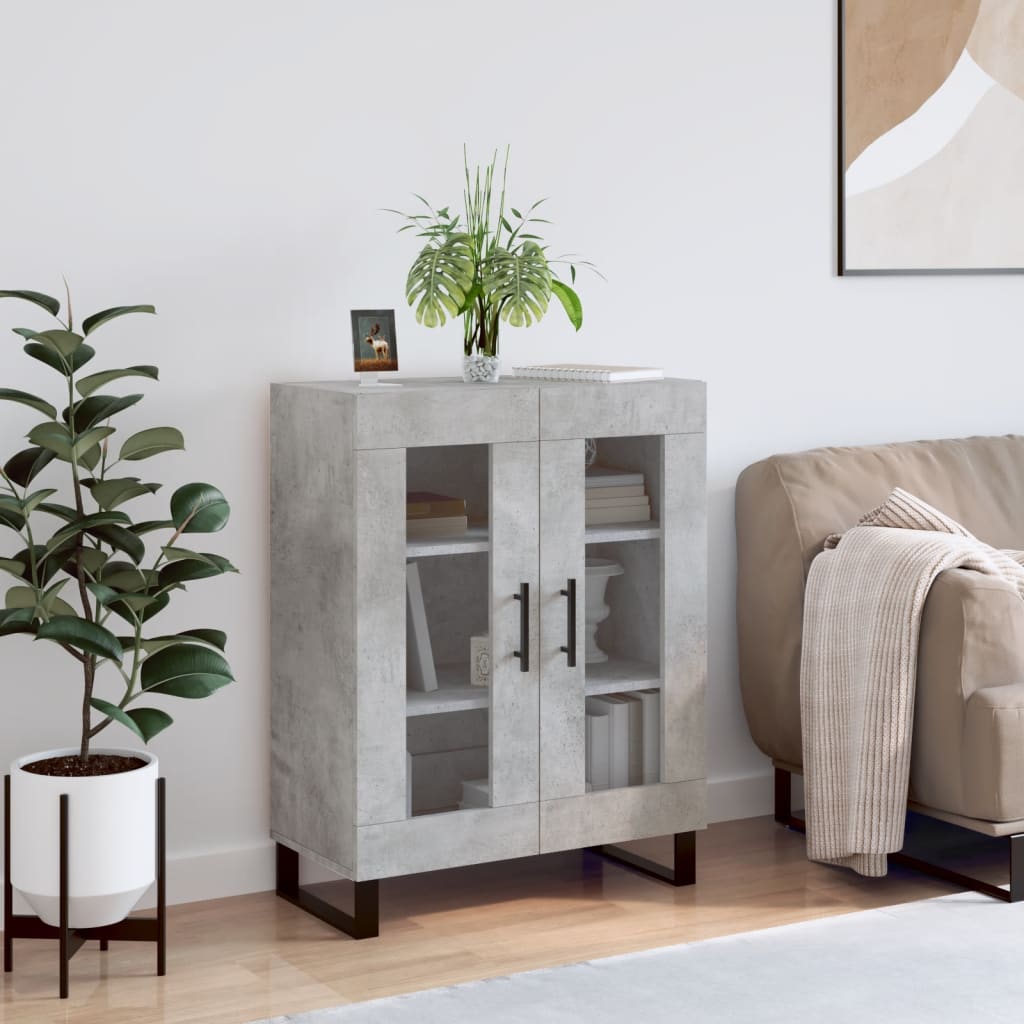 Berkfield Sideboard Concrete Grey 69.5x34x90 cm Engineered Wood