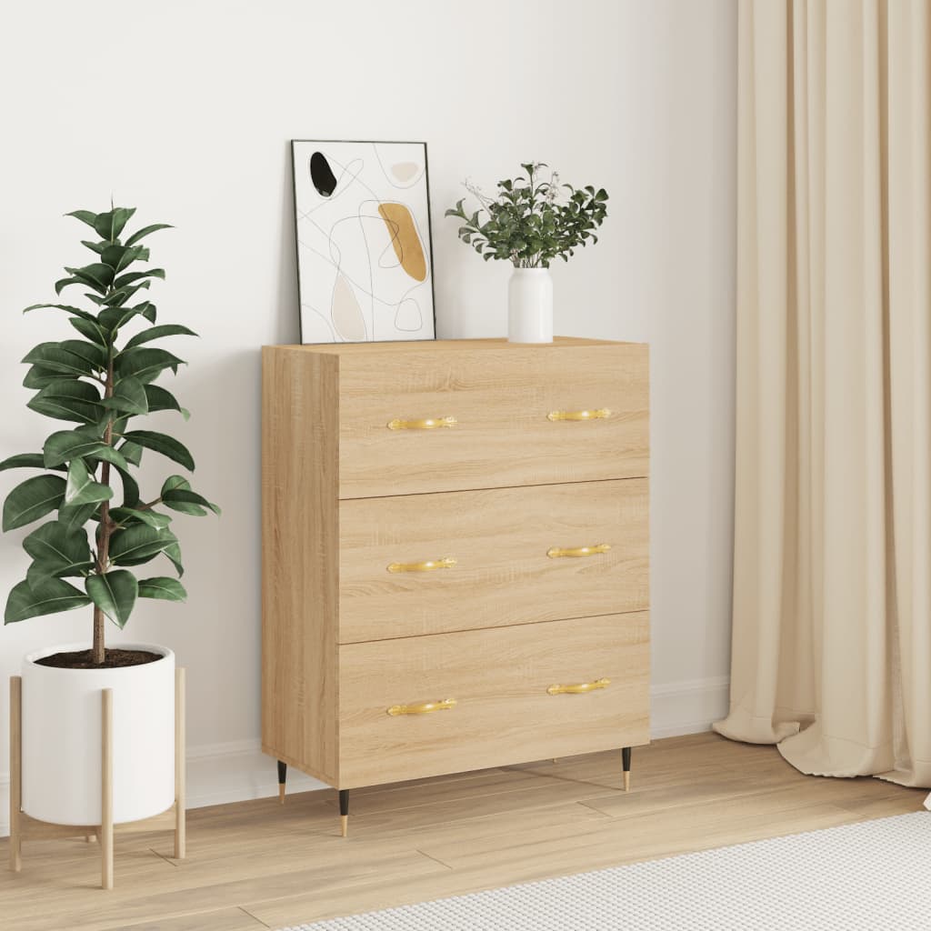 Berkfield Sideboard Sonoma Oak 69.5x34x90 cm Engineered Wood