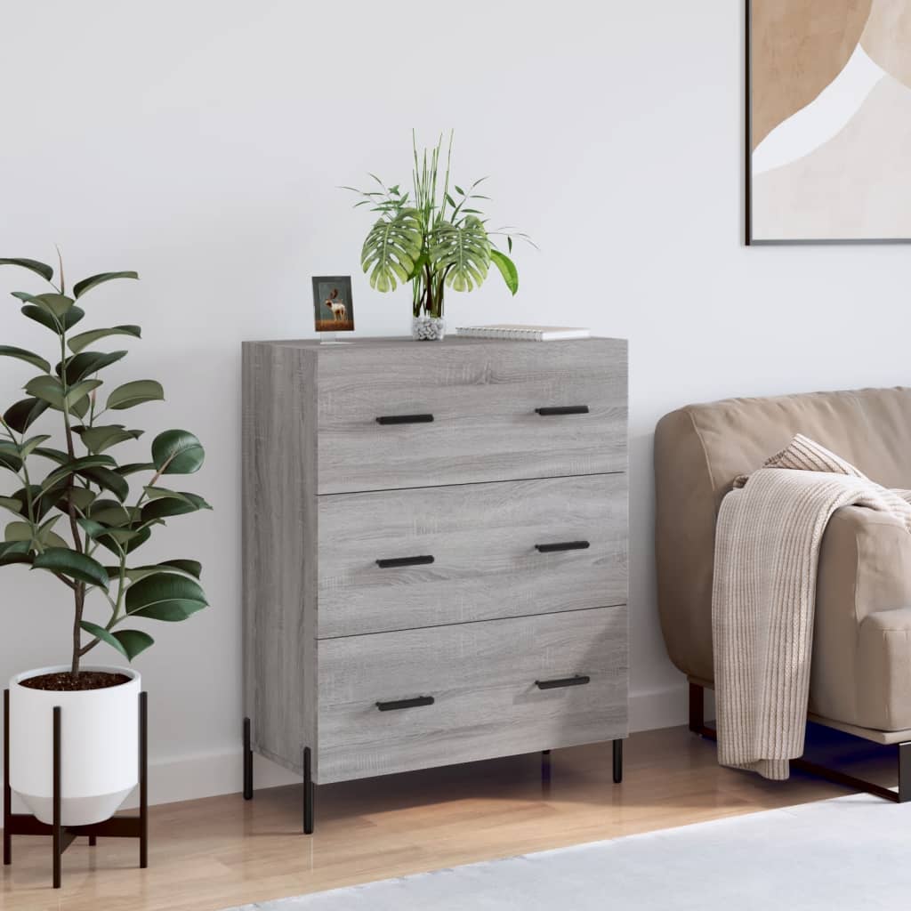Berkfield Sideboard Grey Sonoma 69.5x34x90 cm Engineered Wood