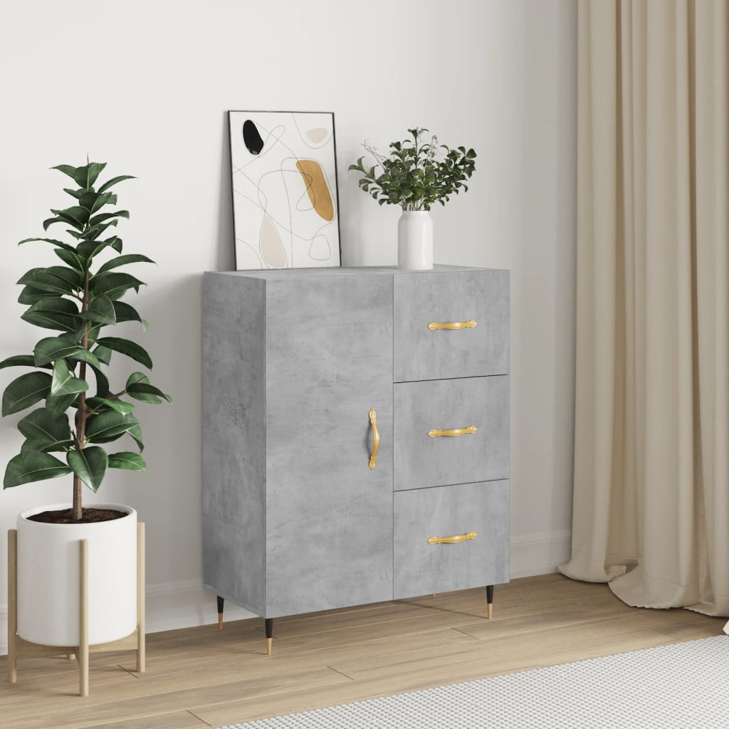 Berkfield Sideboard Concrete Grey 69.5x34x90 cm Engineered Wood