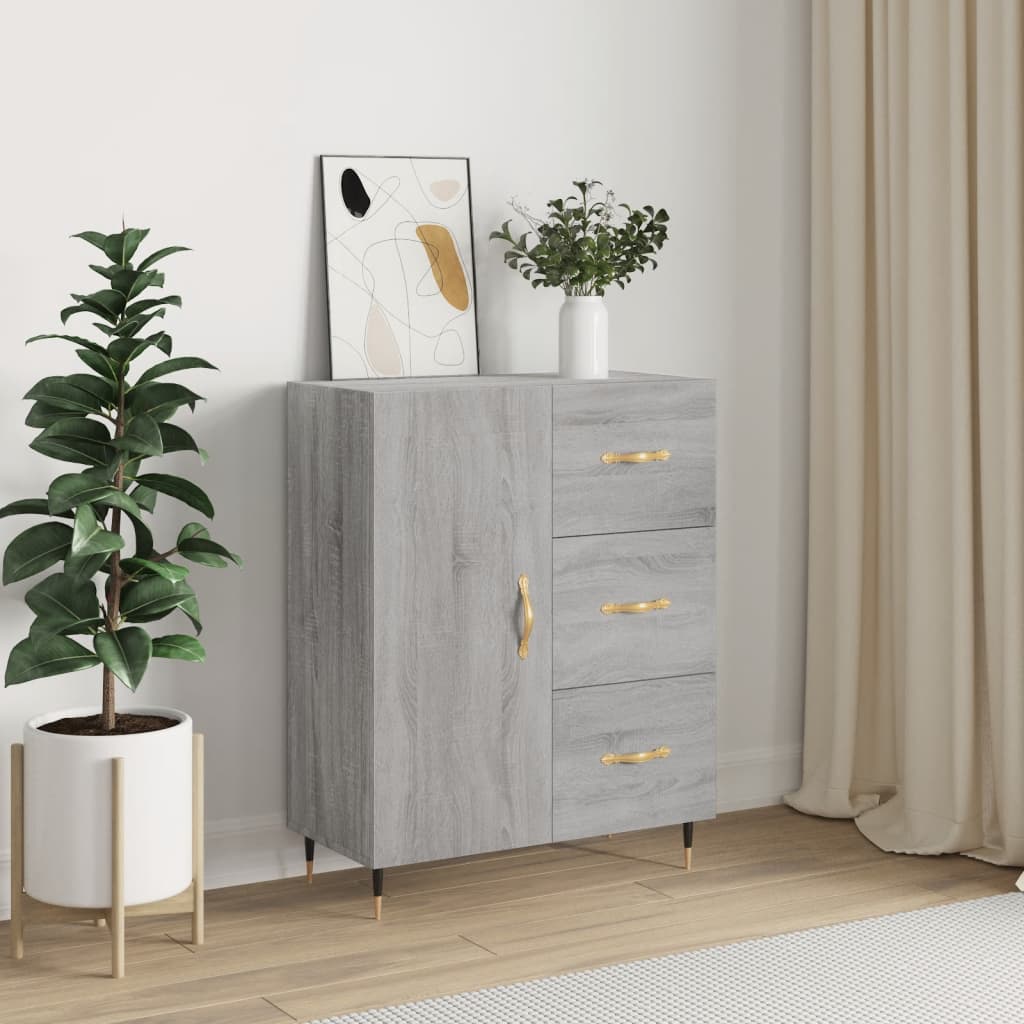 Berkfield Sideboard Grey Sonoma 69.5x34x90 cm Engineered Wood