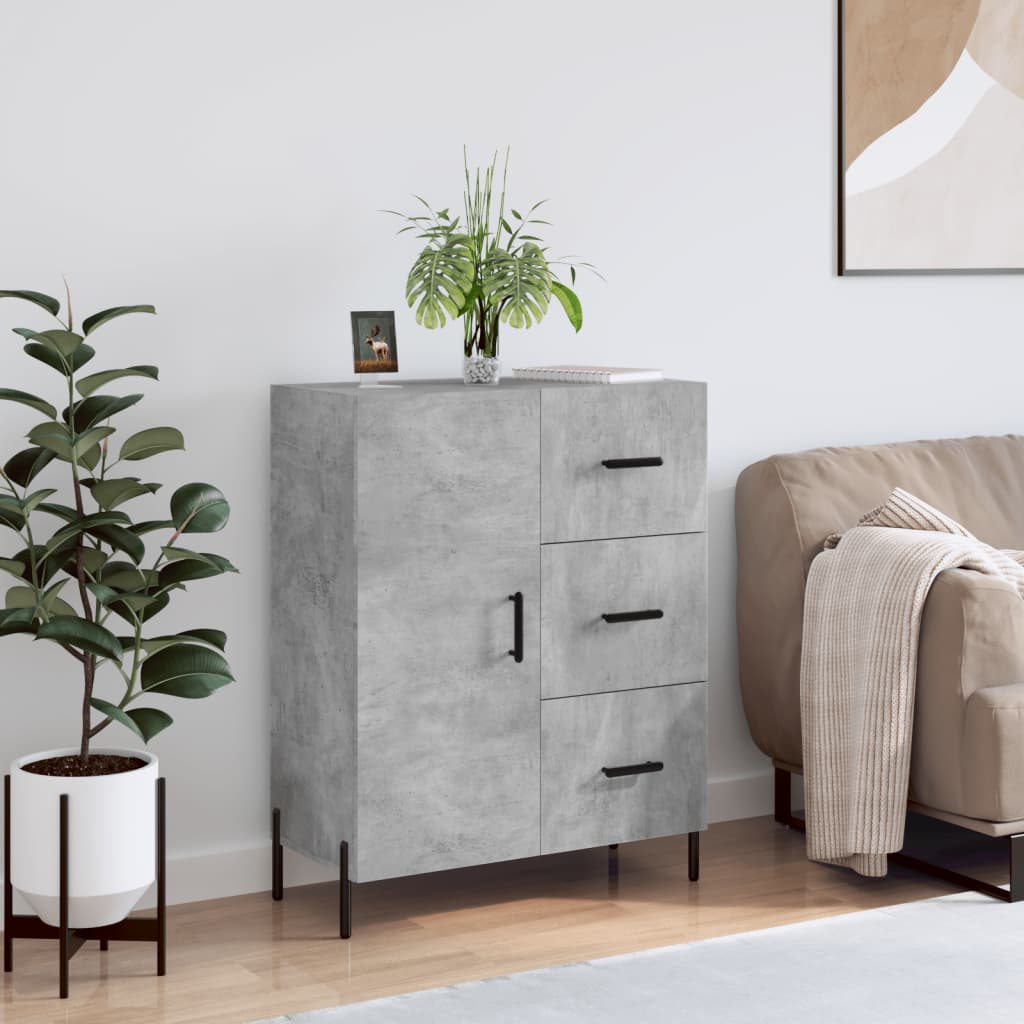 Berkfield Sideboard Concrete Grey 69.5x34x90 cm Engineered Wood