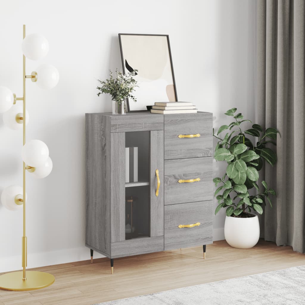 Berkfield Sideboard Grey Sonoma 69.5x34x90 cm Engineered Wood