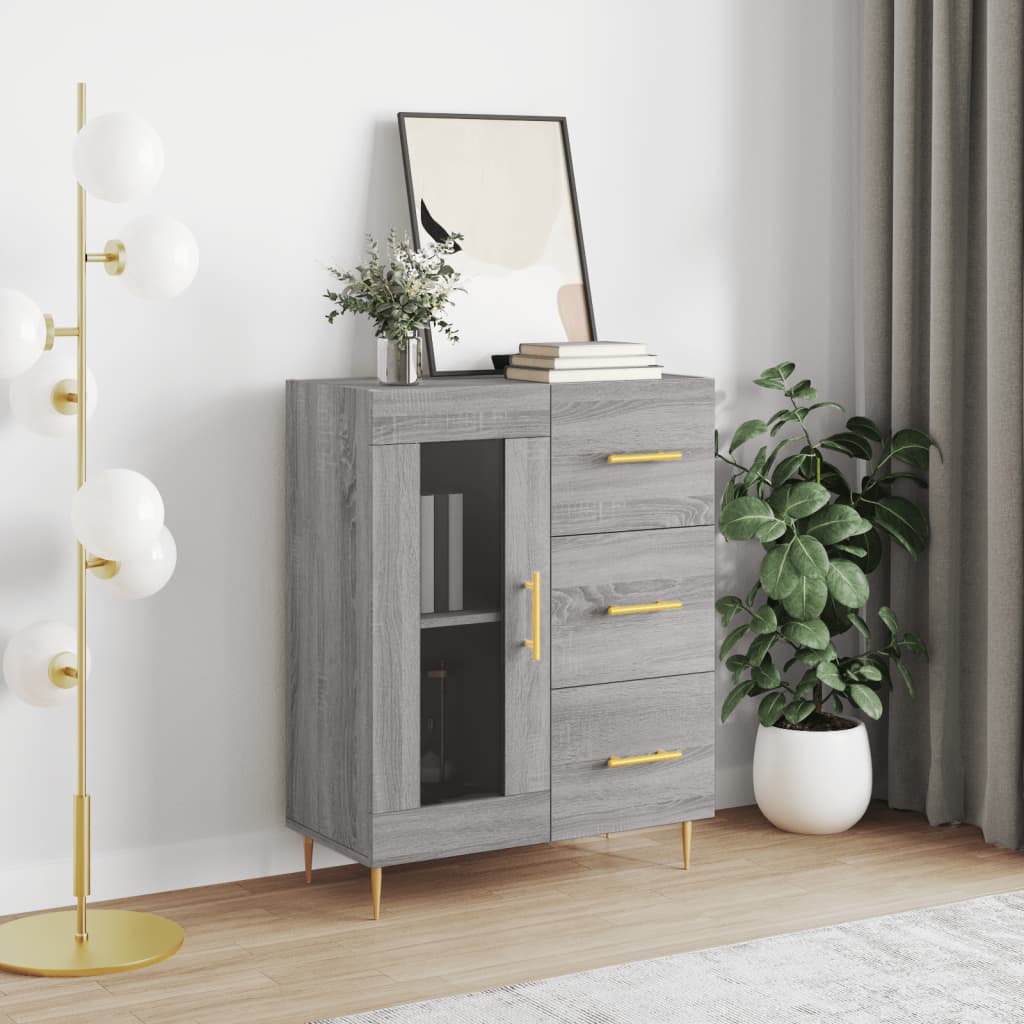 Berkfield Sideboard Grey Sonoma 69.5x34x90 cm Engineered Wood