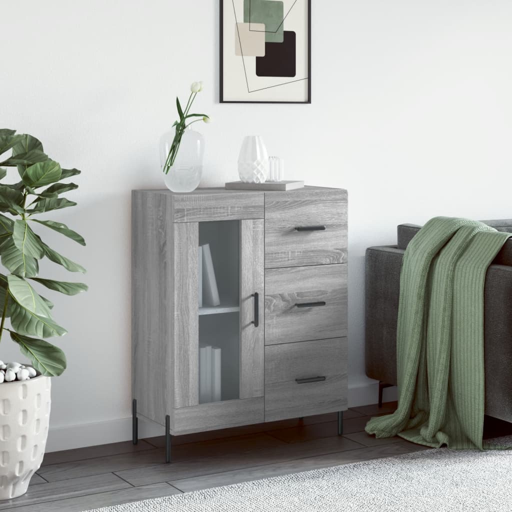 Berkfield Sideboard Grey Sonoma 69.5x34x90 cm Engineered Wood