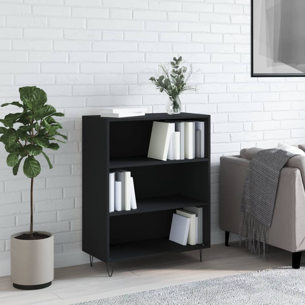 Berkfield Bookcase Black 69.5x32.5x90 cm Engineered Wood
