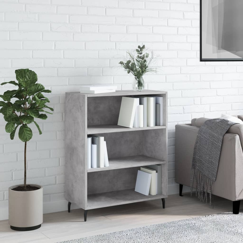 Berkfield Shelf Cabinet Concrete Grey 69.5x32.5x90 cm Engineered Wood