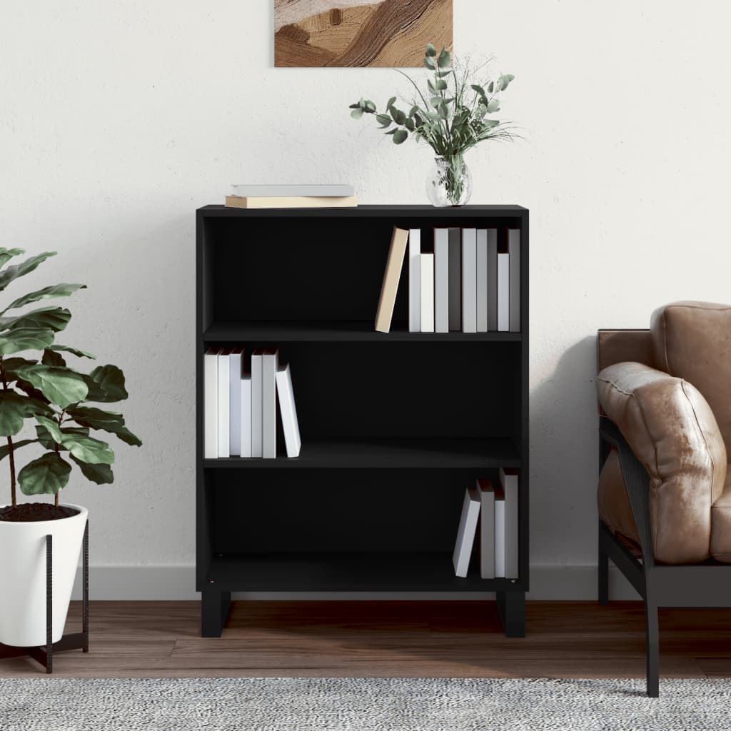 Berkfield Shelf Cabinet Black 69.5x32.5x90 cm Engineered Wood
