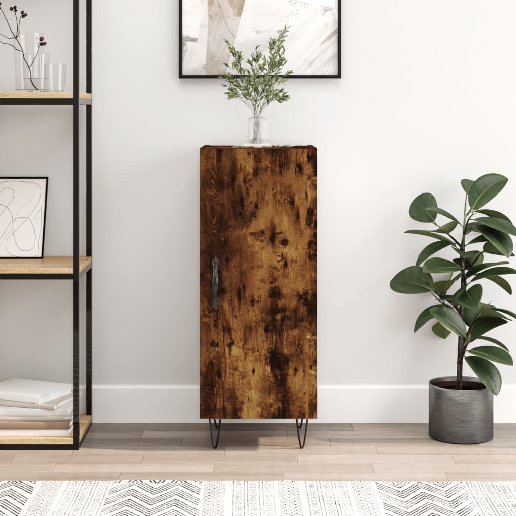 Berkfield Sideboard Smoked Oak 34.5x34x90 cm Engineered Wood
