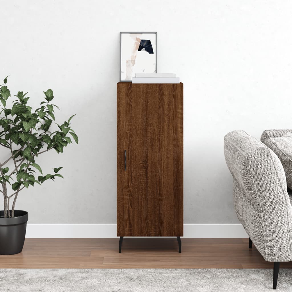 Berkfield Sideboard Brown Oak 34.5x34x90 cm Engineered Wood