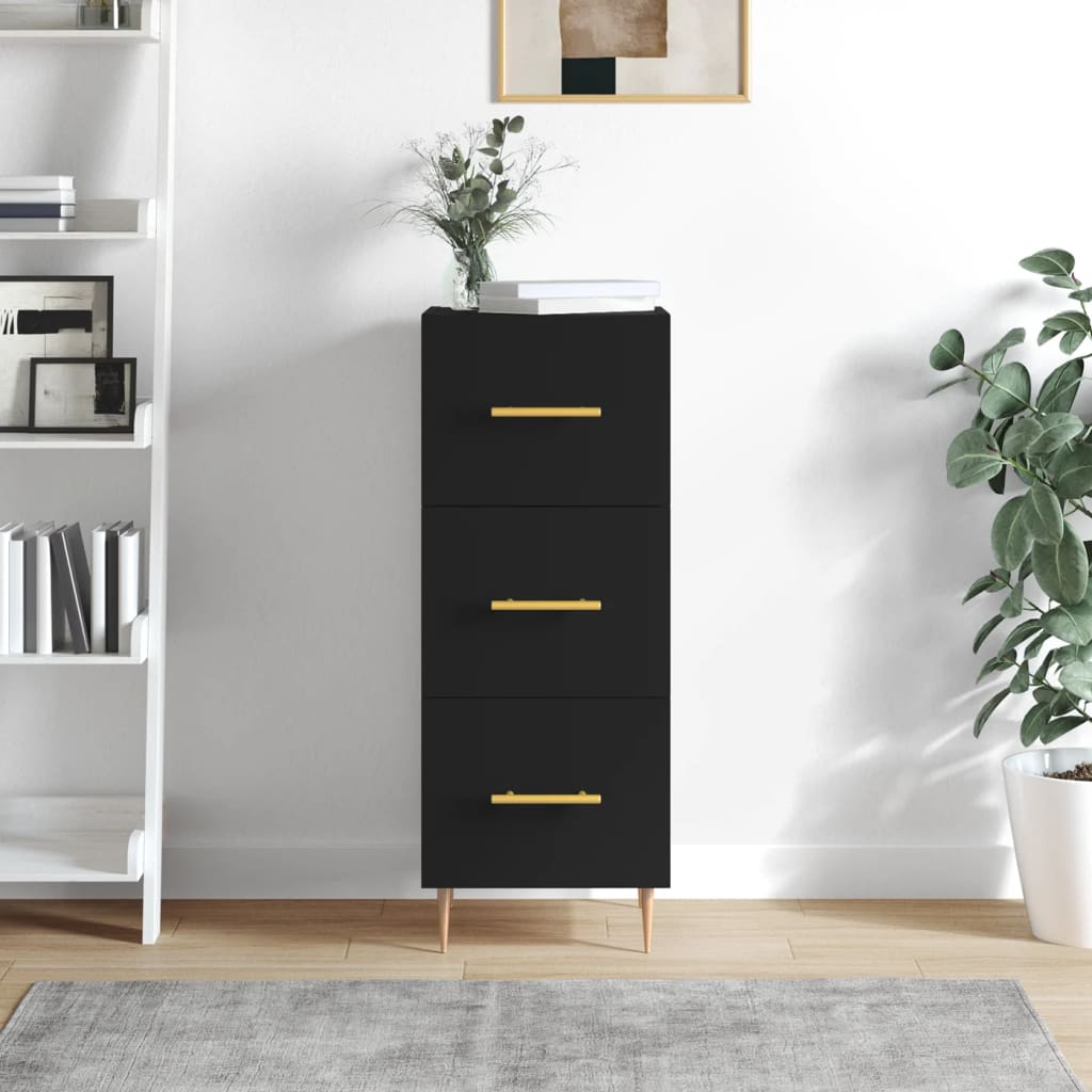 Berkfield Sideboard Black 34.5x34x90 cm Engineered Wood