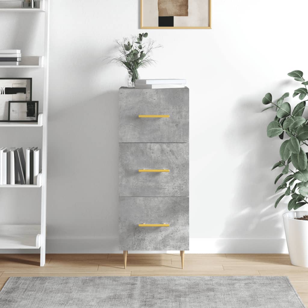 Berkfield Sideboard Concrete Grey 34.5x34x90 cm Engineered Wood