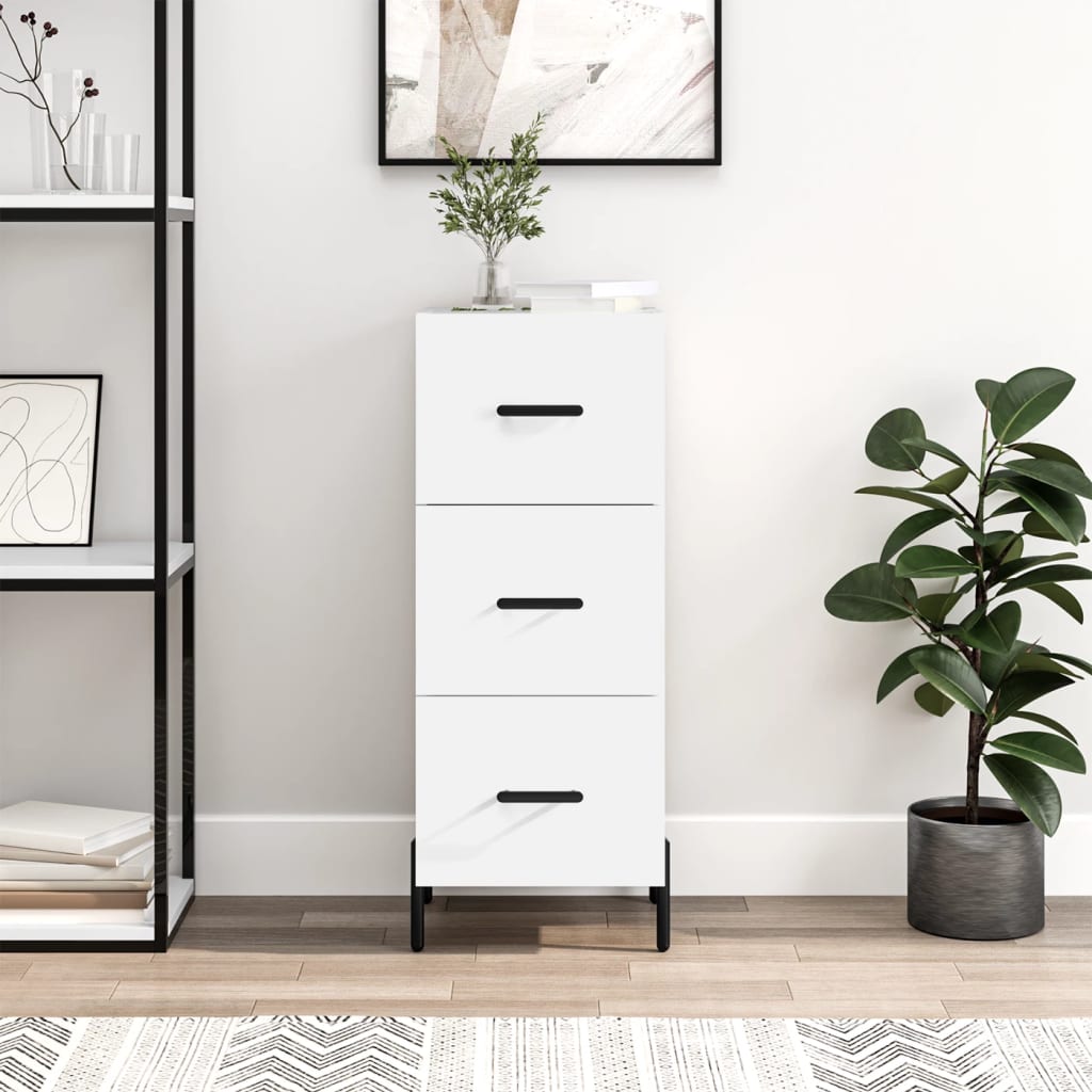 Berkfield Sideboard White 34.5x34x90 cm Engineered Wood