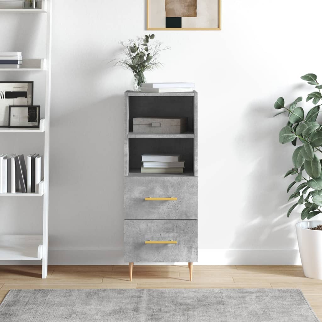 Berkfield Sideboard Concrete Grey 34.5x34x90 cm Engineered Wood