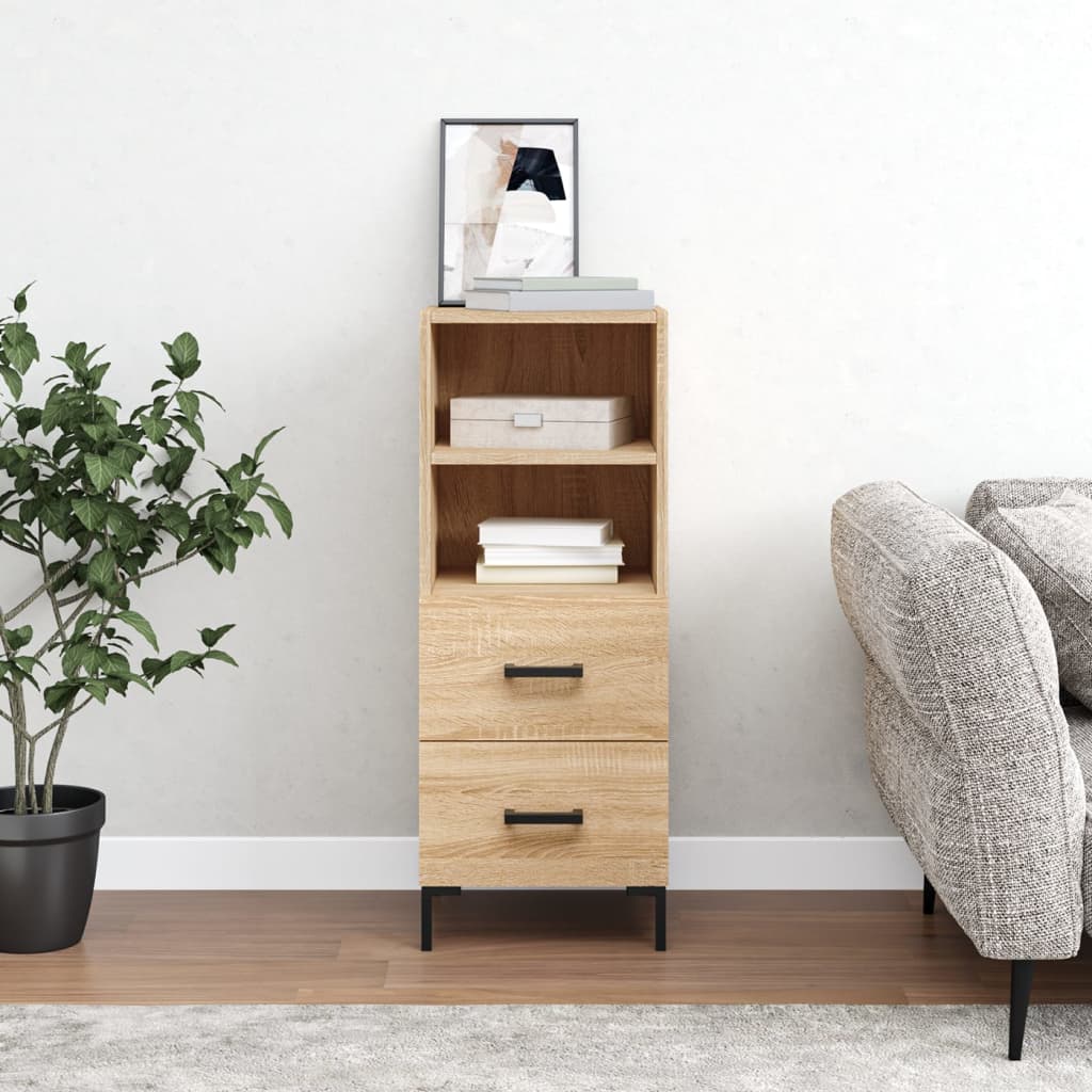 Berkfield Sideboard Sonoma Oak 34.5x34x90 cm Engineered Wood