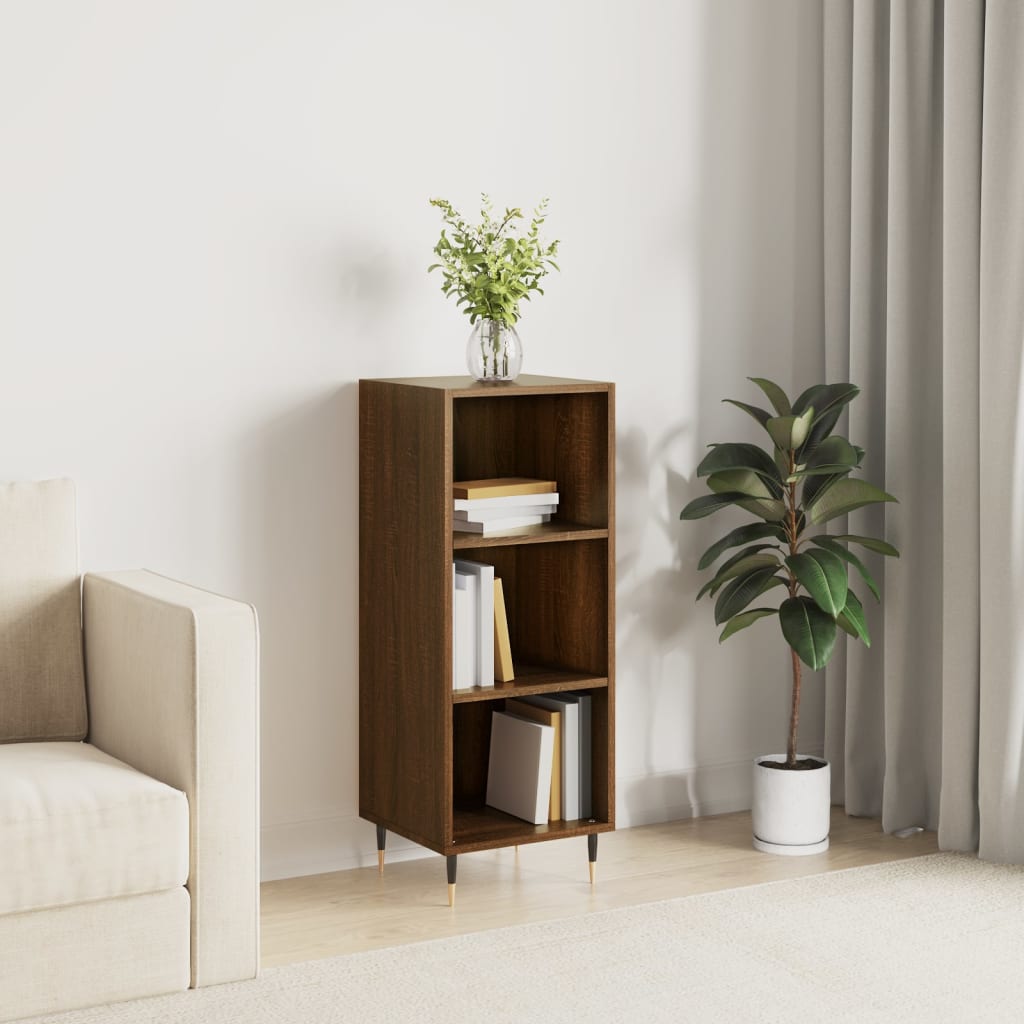 Berkfield Sideboard Brown Oak 34.5x32.5x90 cm Engineered Wood