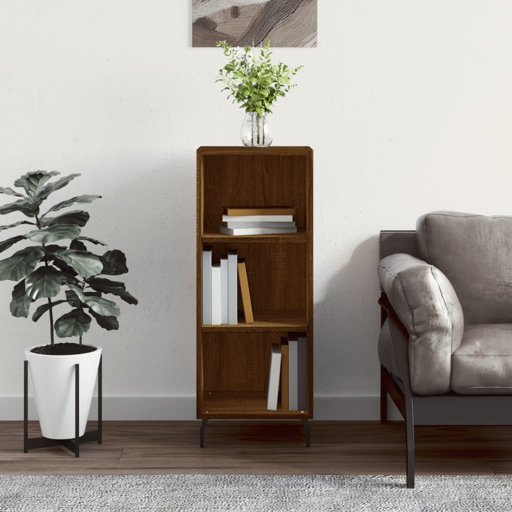 Berkfield Sideboard Brown Oak 34.5x32.5x90 cm Engineered Wood