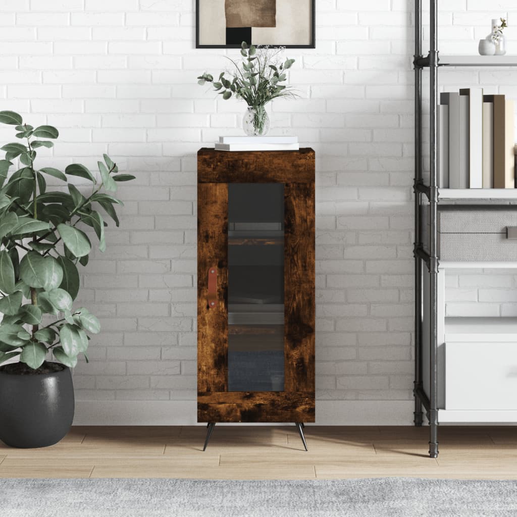 Berkfield Sideboard Smoked Oak 34.5x34x90 cm Engineered Wood