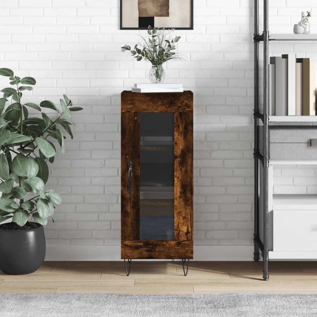 Berkfield Sideboard Smoked Oak 34.5x34x90 cm Engineered Wood