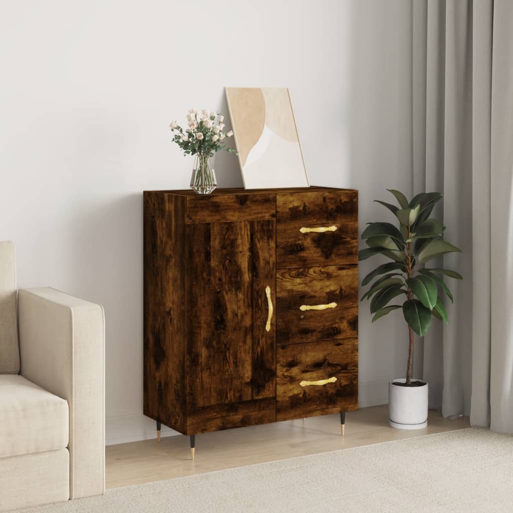 Berkfield Sideboard Smoked Oak 69.5x34x90 cm Engineered Wood