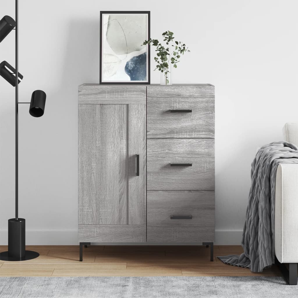 Berkfield Sideboard Grey Sonoma 69.5x34x90 cm Engineered Wood