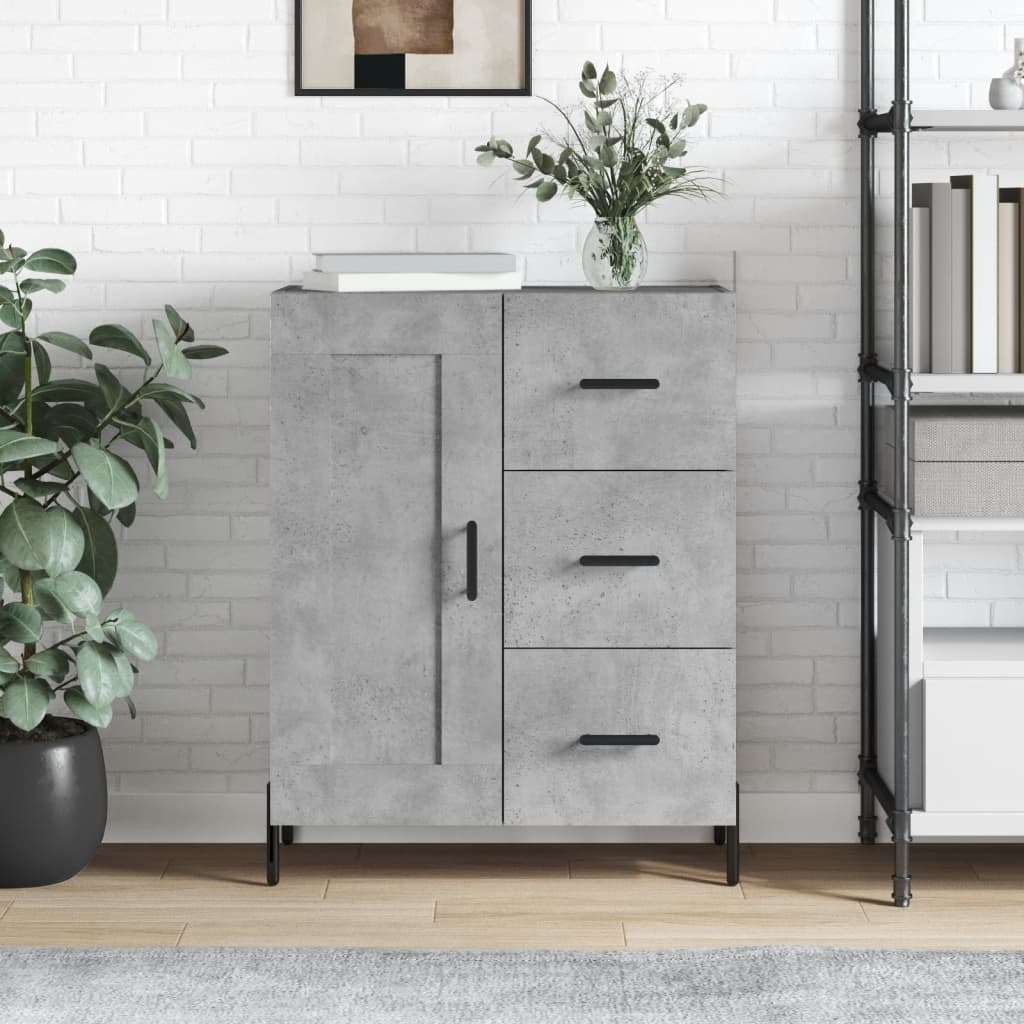Berkfield Sideboard Concrete Grey 69.5x34x90 cm Engineered Wood