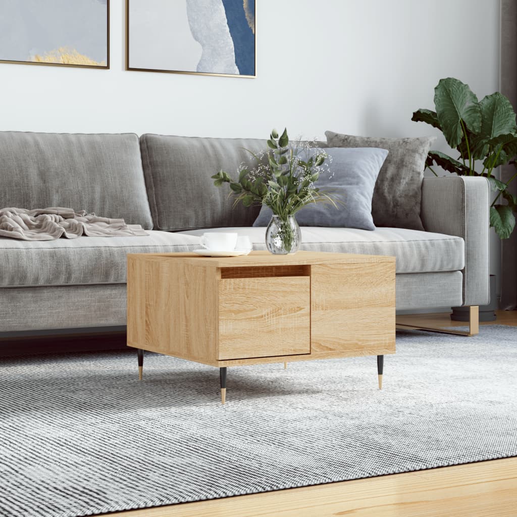 Berkfield Coffee Table Sonoma Oak 55x55x36.5 cm Engineered Wood