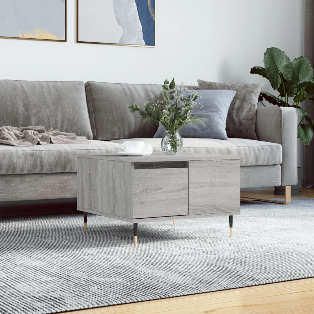 Berkfield Coffee Table Grey Sonoma 55x55x36.5 cm Engineered Wood