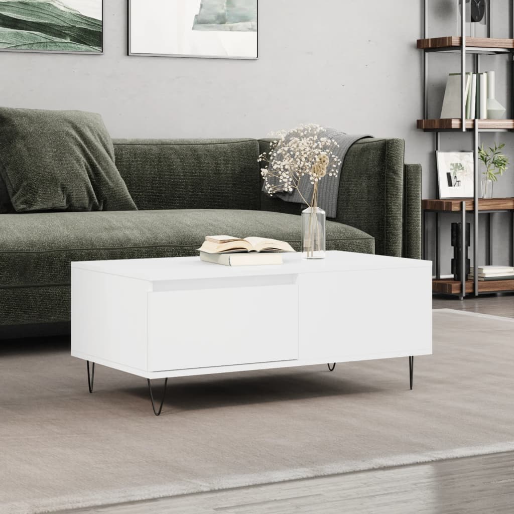 Berkfield Coffee Table White 90x50x36.5 cm Engineered Wood