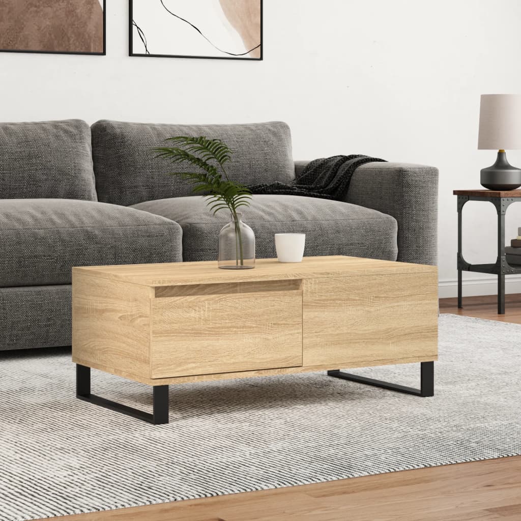 Berkfield Coffee Table Sonoma Oak 90x50x36.5 cm Engineered Wood