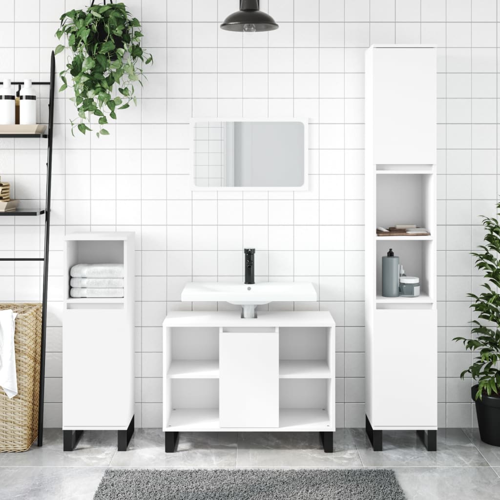 Berkfield Bathroom Cabinet White 80x33x60 cm Engineered Wood
