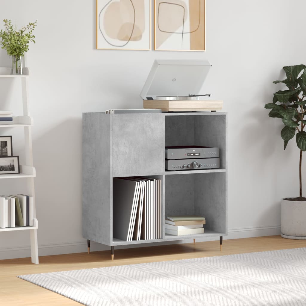 Berkfield Record Cabinet Concrete Grey 84.5x38x89 cm Engineered Wood