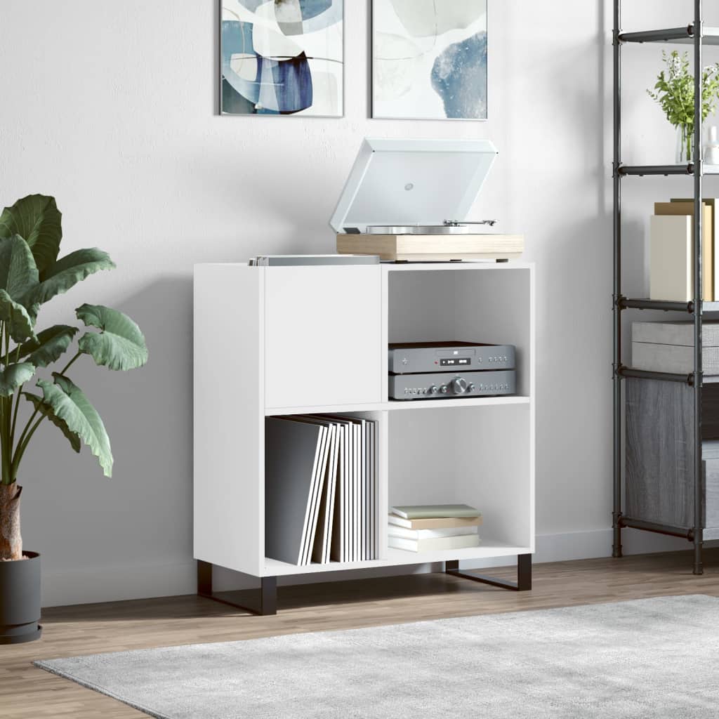 Berkfield Record Cabinet White 84.5x38x89 cm Engineered Wood