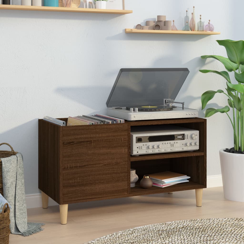 Berkfield Record Cabinet Brown Oak 84.5x38x48 cm Engineered Wood