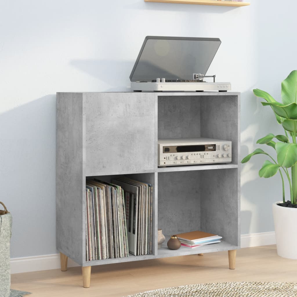 Berkfield Record Cabinet Concrete Grey 84.5x38x89 cm Engineered Wood