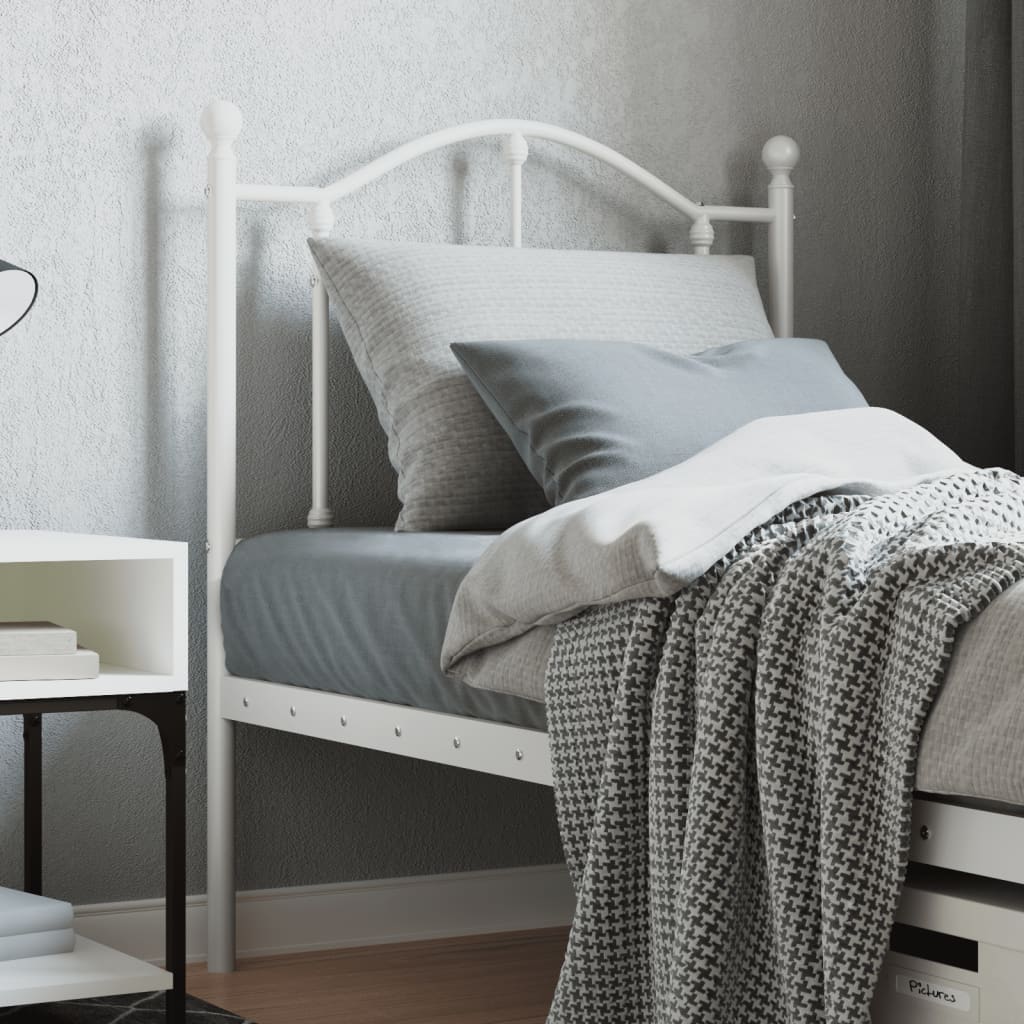 Berkfield Metal Headboard White 75 cm