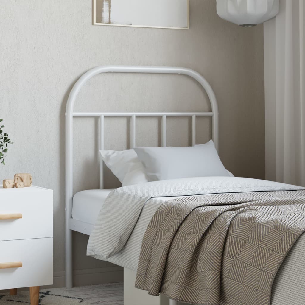 Berkfield Metal Headboard White 75 cm