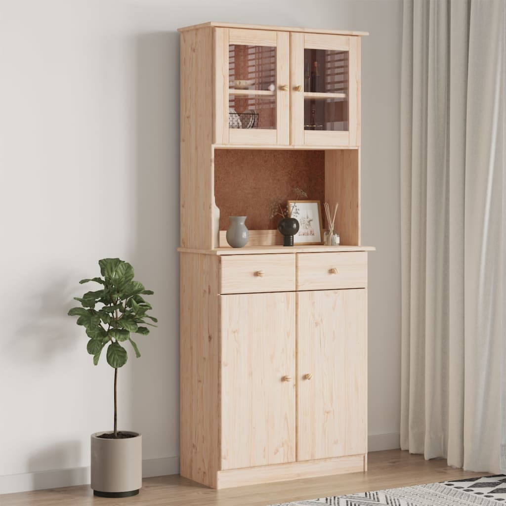 Berkfield Highboard ALTA 77x35x188 cm Solid Wood Pine