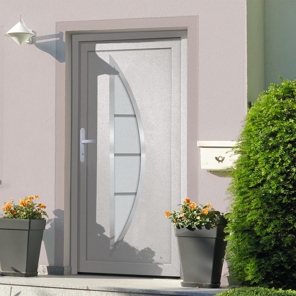 Berkfield Front Door White 108x200 cm PVC